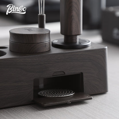 BINCOO Coffee Wood Grain Powder Press Base Cloth Powder Press Hammer Set Coffee Machine Accessories 51MM/58MM