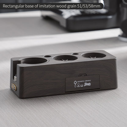 BINCOO Coffee Wood Grain Powder Press Base Cloth Powder Press Hammer Set Coffee Machine Accessories 51MM/58MM