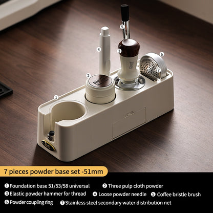 BINCOO Espresso Machine Powder Press Base Stretchy Powder Press Hammer Triple Paddle Powder Fabricator 3-Piece Set 51MM/58MM