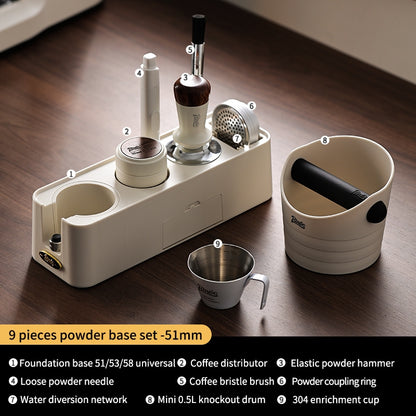 BINCOO Espresso Machine Powder Press Base Stretchy Powder Press Hammer Triple Paddle Powder Fabricator 3-Piece Set 51MM/58MM