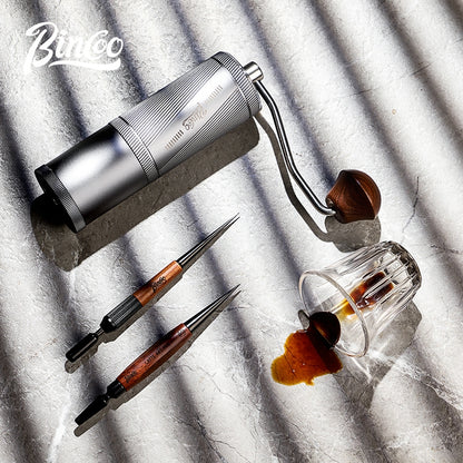 BINCOO Coffee Pulling Needle Stainless Steel Wooden Handle Carving Needle Fancy Coffee Utensils Espresso Accessories