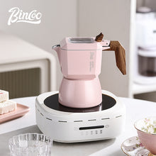 BINCOO Pink Double Valve Moka Pot Espresso Extraction Small Coffee Machine Home Coffee Moka Pot Coffee Utensils 2Cups
