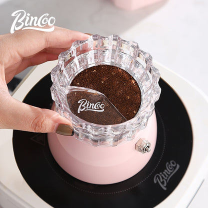 BINCOO Pink Double Valve Moka Pot Espresso Extraction Small Coffee Machine Home Coffee Moka Pot Coffee Utensils 2Cups