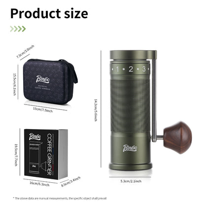 BINCOO M01 CNC420 Six-star Manual Grinder Coffee Bean Grinder Small Home Coffee Maker For Home Office Outdoor Traveling