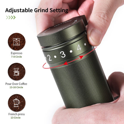 BINCOO M01 CNC420 Six-star Manual Grinder Coffee Bean Grinder Small Home Coffee Maker For Home Office Outdoor Traveling