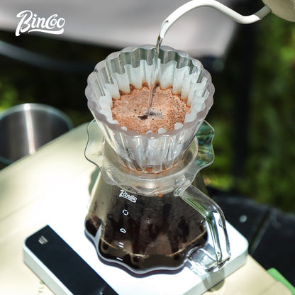 BINCOO Outdoor Coffee Utensils Set Espresso Moka Pot Coffee Beans Manual Grinder Set Camping Portable Best Gift