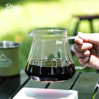 BINCOO Outdoor Coffee Utensils Set Espresso Moka Pot Coffee Beans Manual Grinder Set Camping Portable Best Gift