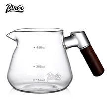 BINCOO Wooden Handle Sharing Pot Hand Brewing Coffee Pot Set Ceramic Filter Cup Household Drip Brewing Pot Coffee Utensils 450ML/600ML