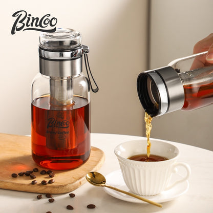 BINCOO Coffee Cold Brew Mug Glass Iced Drip Coffee Mug Cold Brew Filter Extraction Coffee Maker 500ML/750ML/800ML