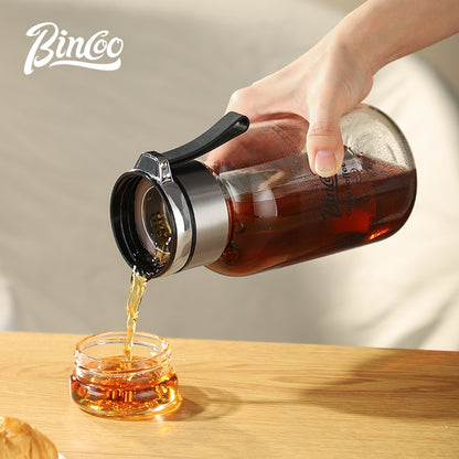 BINCOO Coffee Cold Brew Mug Glass Iced Drip Coffee Mug Cold Brew Filter Extraction Coffee Maker 500ML/750ML/800ML