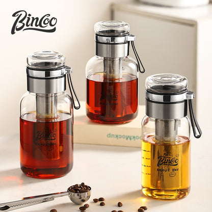 BINCOO Coffee Cold Brew Mug Glass Iced Drip Coffee Mug Cold Brew Filter Extraction Coffee Maker 500ML/750ML/800ML