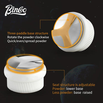 BINCOO Three Pulp Coffee Cloth Powder Dispenser Adjustable Height Espresso Coffee Dispenser Coffee Utensils 51MM/58MM