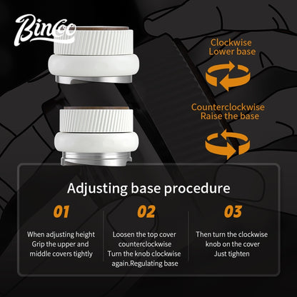 BINCOO Three Pulp Coffee Cloth Powder Dispenser Adjustable Height Espresso Coffee Dispenser Coffee Utensils 51MM/58MM