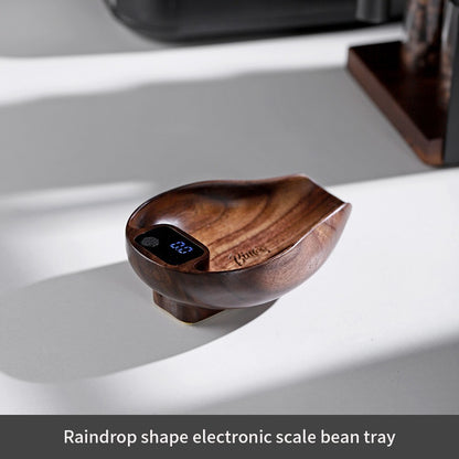 Bincoo Bean Dish Bean Scale Coffee Electronic Scale Walnut  Bean Plate Italian Coffee Bean Weighing Plate