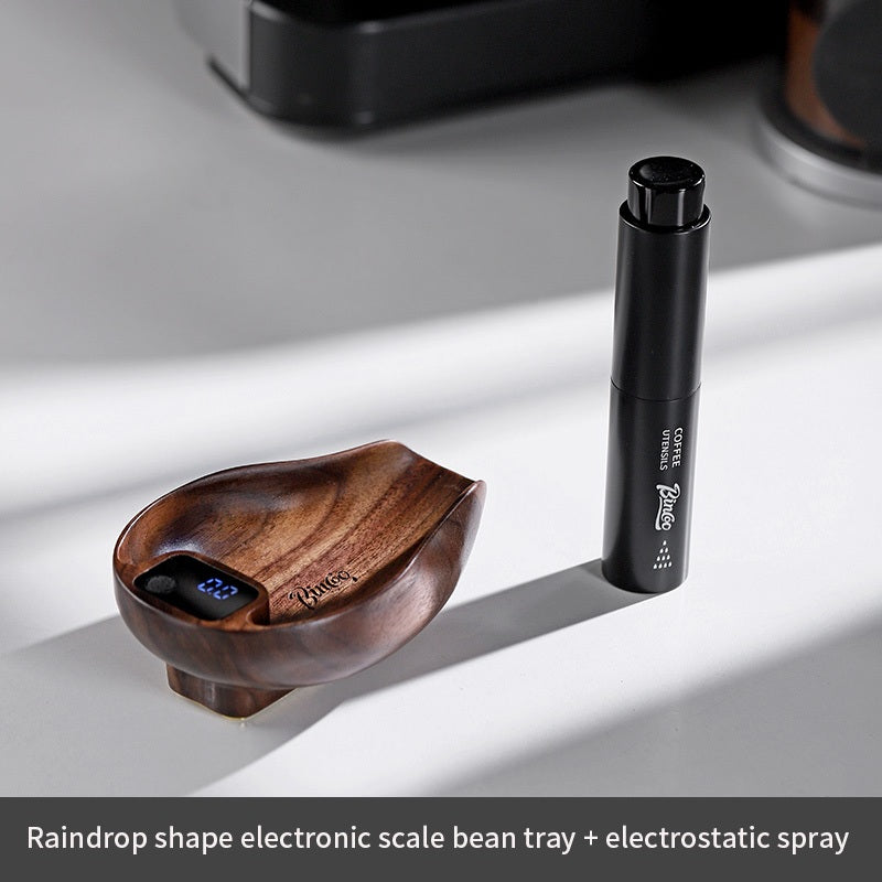 Bincoo Bean Dish Bean Scale Coffee Electronic Scale Walnut  Bean Plate Italian Coffee Bean Weighing Plate