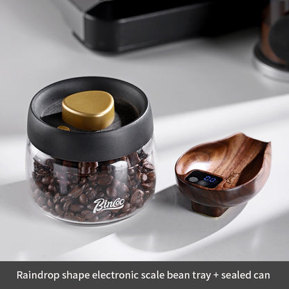 Bincoo Bean Dish Bean Scale Coffee Electronic Scale Walnut  Bean Plate Italian Coffee Bean Weighing Plate