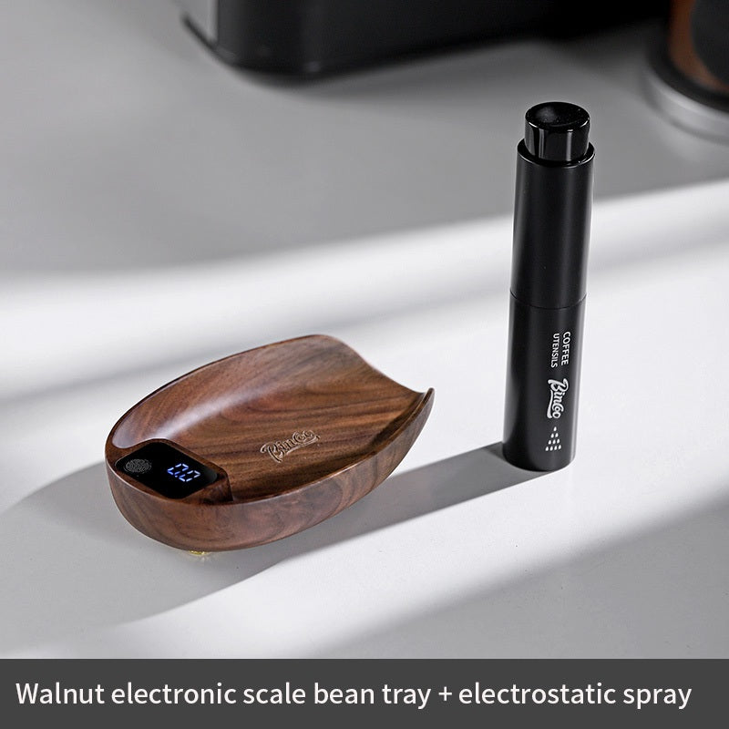 Bincoo Bean Dish Bean Scale Coffee Electronic Scale Walnut  Bean Plate Italian Coffee Bean Weighing Plate