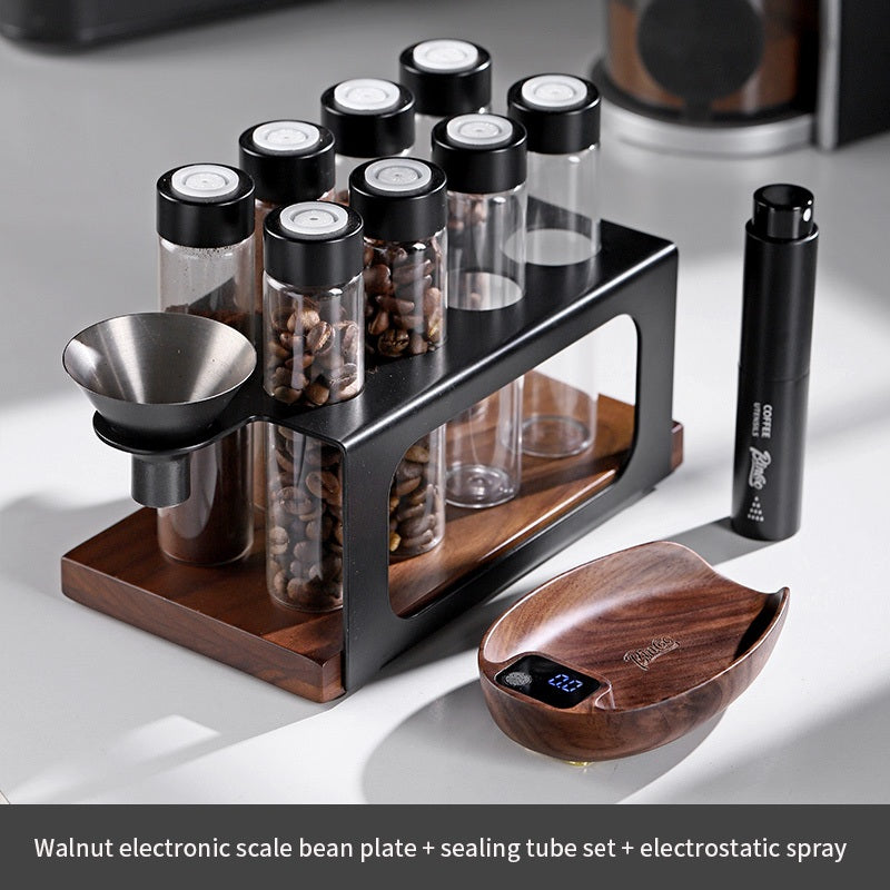 Bincoo Bean Dish Bean Scale Coffee Electronic Scale Walnut  Bean Plate Italian Coffee Bean Weighing Plate