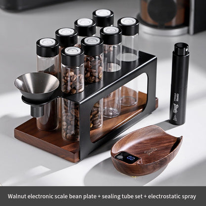 Bincoo Bean Dish Bean Scale Coffee Electronic Scale Walnut  Bean Plate Italian Coffee Bean Weighing Plate