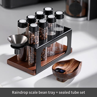 BINCOO Walnut Touchscreens Coffee Electronic Scale Bean Dish Hand Brewed Coffee Weighing Plate Espresso Appliances