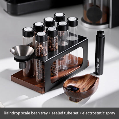 BINCOO Walnut Touchscreens Coffee Electronic Scale Bean Dish Hand Brewed Coffee Weighing Plate Espresso Appliances