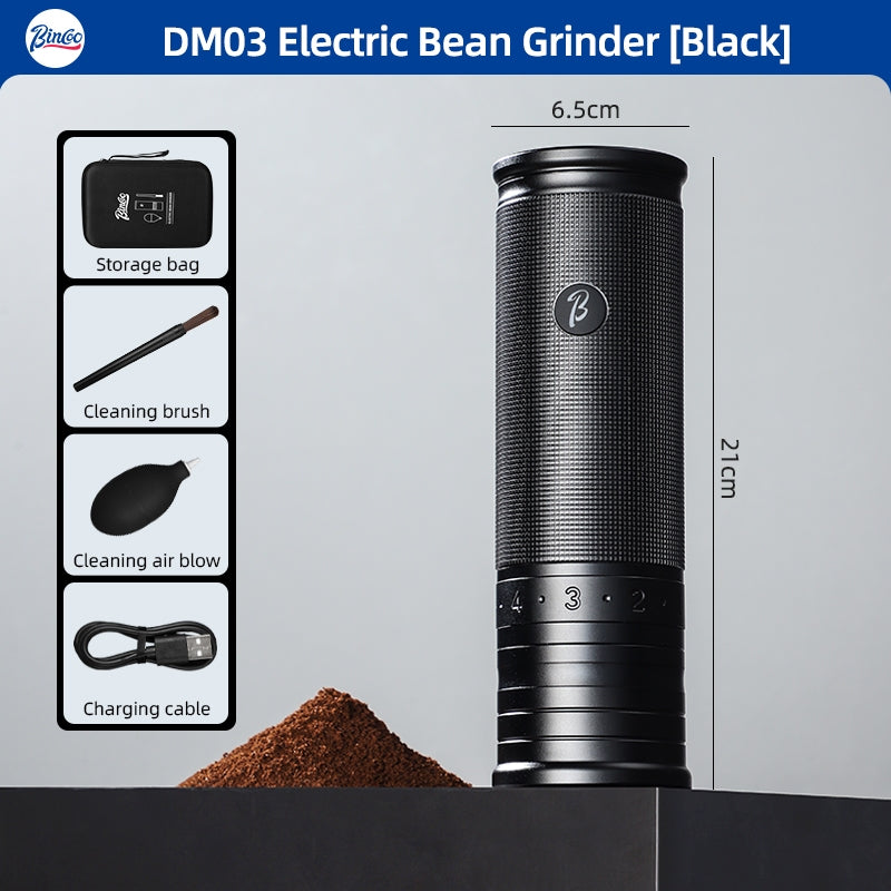 BINCOO DM03 Coffee Grinder Portable Coffee Bean Electric Grinder Small Household Outside Adjustment Espresso Grinder