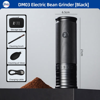 BINCOO DM03 Coffee Grinder Portable Coffee Bean Electric Grinder Small Household Outside Adjustment Espresso Grinder