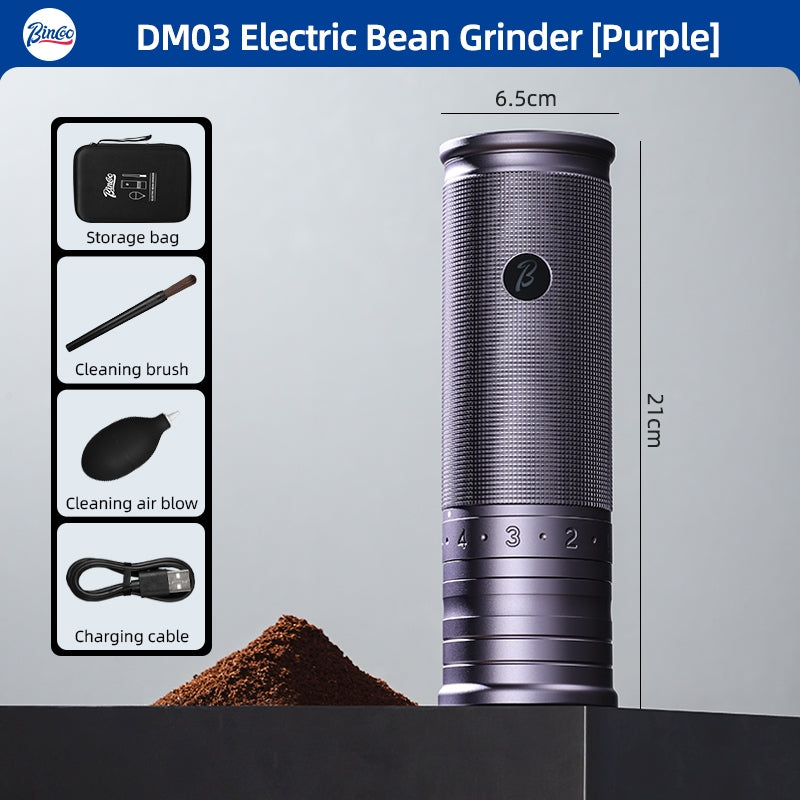 BINCOO DM03 Coffee Grinder Portable Coffee Bean Electric Grinder Small Household Outside Adjustment Espresso Grinder