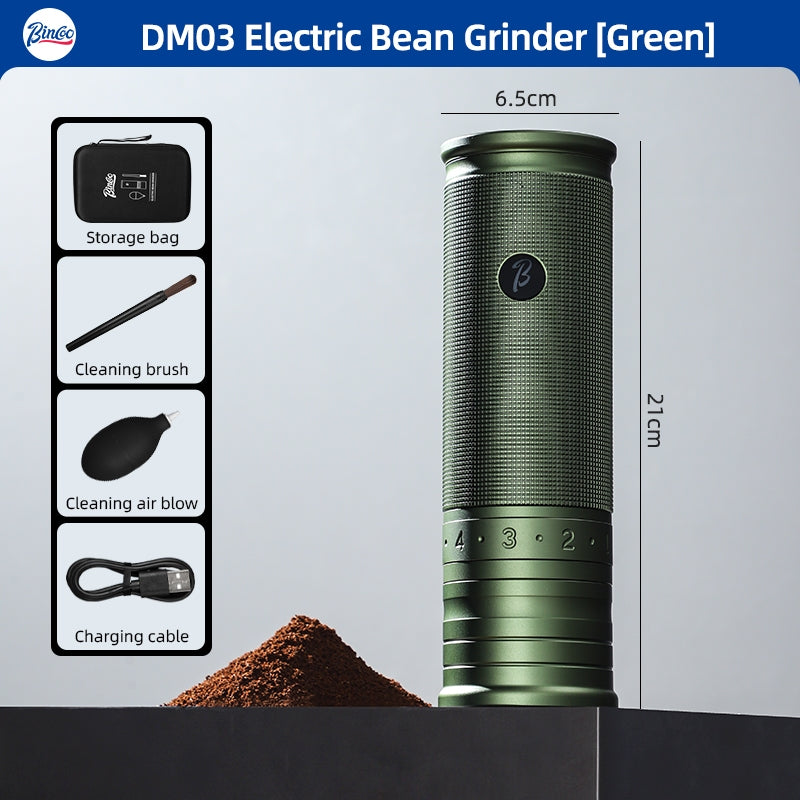BINCOO DM03 Coffee Grinder Portable Coffee Bean Electric Grinder Small Household Outside Adjustment Espresso Grinder