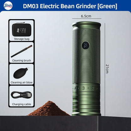 BINCOO DM03 Coffee Grinder Portable Coffee Bean Electric Grinder Small Household Outside Adjustment Espresso Grinder