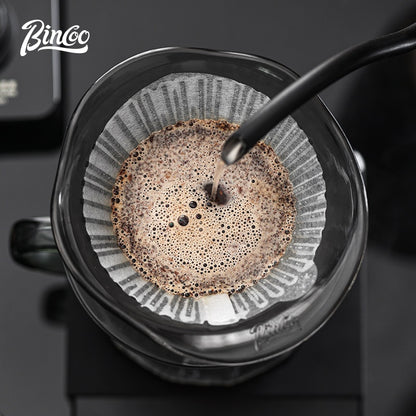 BINCOO Hand Brewed Coffee Filter Cup Drip Filter Mug Set Home Coffee Sharing Pot Hand Brewing Kettle Manual Grinder Set Coffee Utensils Set 500ML/700ML