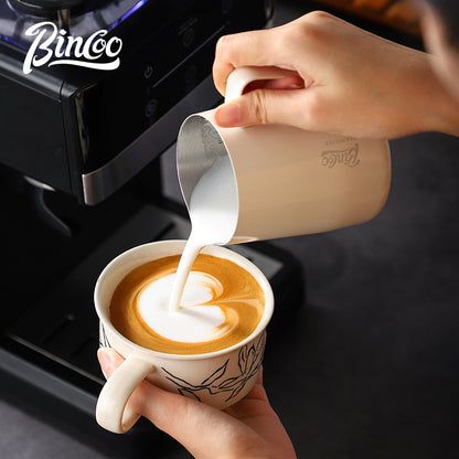 BINCOO Retro Creative Coffee Cup and Saucer Set Coffee Ceramic Mug Afternoon Tea Cup with Spoon for Household Office 260ML