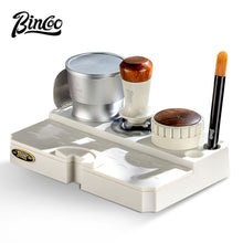 BINCOO Multifunctional Coffee Press Powder Base Set Coffee Tamper Cloth Powder Dispenser Set Coffee Machine Handle Filling Press Set Coffee Machine Accessories 51MM/58MM