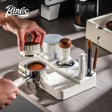 BINCOO Multifunctional Coffee Press Powder Base Set Coffee Tamper Cloth Powder Dispenser Set Coffee Machine Handle Filling Press Set Coffee Machine Accessories 51MM/58MM
