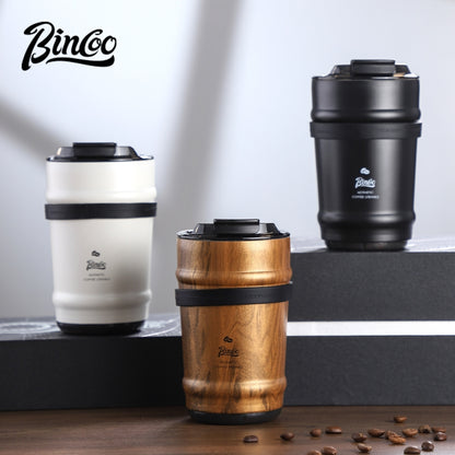 BINCOO Creative Ceramic Coffee Mug Gift Box 316 Stainless Steel Insulated Coffee Mug Holiday Birthday Gift Best 330ML