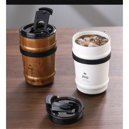 BINCOO Creative Ceramic Coffee Mug Gift Box 316 Stainless Steel Insulated Coffee Mug Holiday Birthday Gift Best 330ML