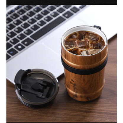 BINCOO Creative Ceramic Coffee Mug Gift Box 316 Stainless Steel Insulated Coffee Mug Holiday Birthday Gift Best 330ML