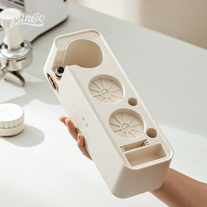 BINCOO Coffee Cloth Powder Dispenser Base 3-Piece Set Espresso Machine Handle Storage Base Powder Press Hammer Set 51MM/58MM