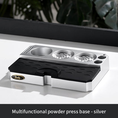 BINCOO Multi-functional Powder Press Handle Base Espresso Machine Cloth Powder Press Hammer Tamper Utensils Storage Set 51MM/58MM