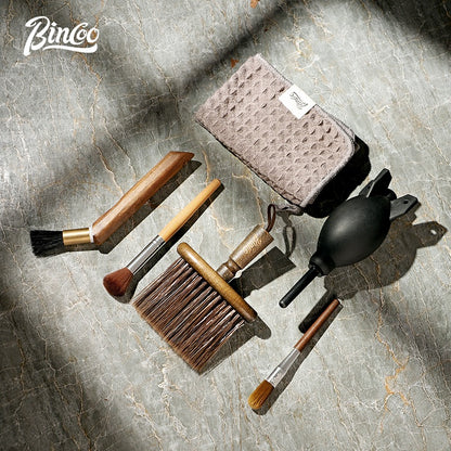 BINCOO Coffee Machine Cleaning Brush Coffee Grinder Cleaning Brush Bar Storage Cleaning Accessories
