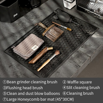 BINCOO Coffee Machine Cleaning Brush Coffee Grinder Cleaning Brush Bar Storage Cleaning Accessories