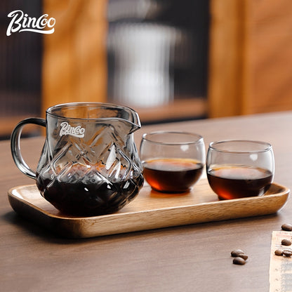 BINCOO Glass Cold Brew Coffee Pot Home Sharing Pot Latte Ice Americano Cold Brew Pot Hand Brew Coffee Pot Set 400ML