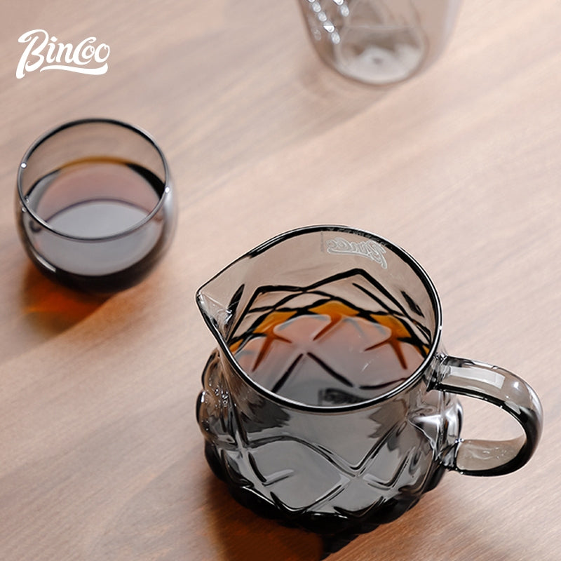 BINCOO Glass Cold Brew Coffee Pot Home Sharing Pot Latte Ice Americano Cold Brew Pot Hand Brew Coffee Pot Set 400ML