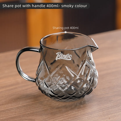 BINCOO Glass Cold Brew Coffee Pot Home Sharing Pot Latte Ice Americano Cold Brew Pot Hand Brew Coffee Pot Set 400ML