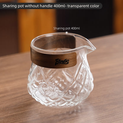 BINCOO Glass Cold Brew Coffee Pot Home Sharing Pot Latte Ice Americano Cold Brew Pot Hand Brew Coffee Pot Set 400ML