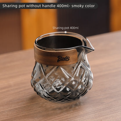 BINCOO Glass Cold Brew Coffee Pot Home Sharing Pot Latte Ice Americano Cold Brew Pot Hand Brew Coffee Pot Set 400ML