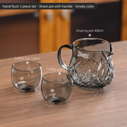 BINCOO Glass Cold Brew Coffee Pot Home Sharing Pot Latte Ice Americano Cold Brew Pot Hand Brew Coffee Pot Set 400ML