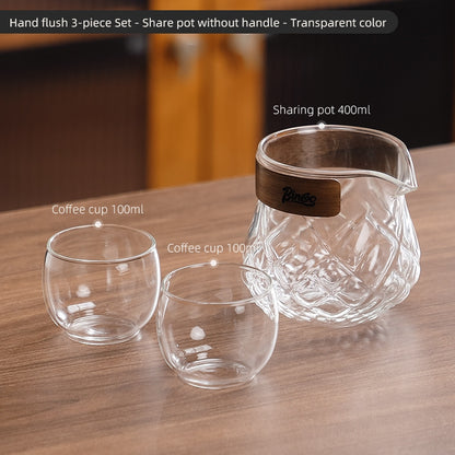 BINCOO Glass Cold Brew Coffee Pot Home Sharing Pot Latte Ice Americano Cold Brew Pot Hand Brew Coffee Pot Set 400ML
