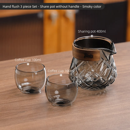 BINCOO Glass Cold Brew Coffee Pot Home Sharing Pot Latte Ice Americano Cold Brew Pot Hand Brew Coffee Pot Set 400ML