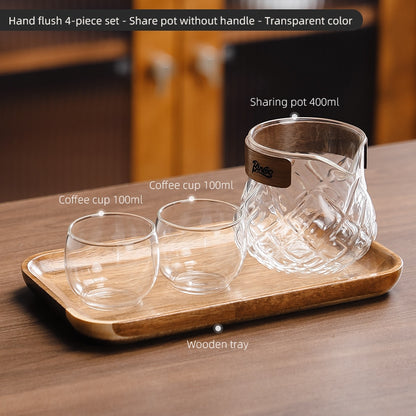 BINCOO Glass Cold Brew Coffee Pot Home Sharing Pot Latte Ice Americano Cold Brew Pot Hand Brew Coffee Pot Set 400ML